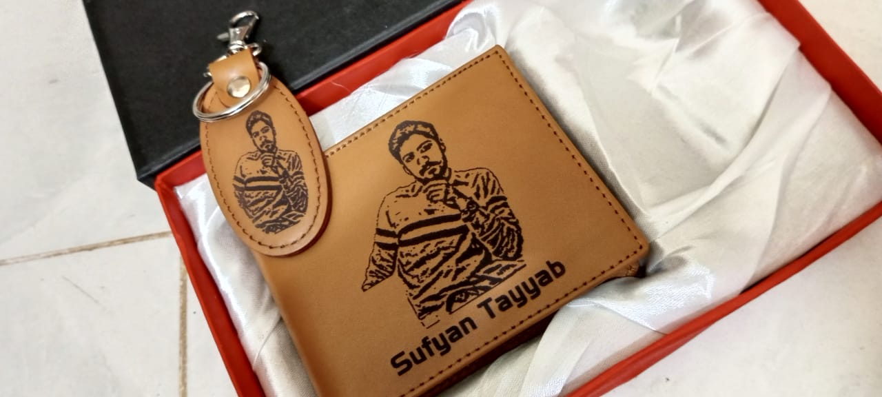 Customized Wallet & Keychain Set (Picture + Name)