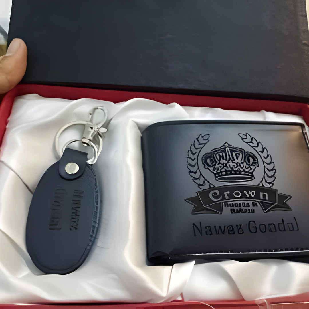 Customized Wallet & Keychain Set (Picture + Name)