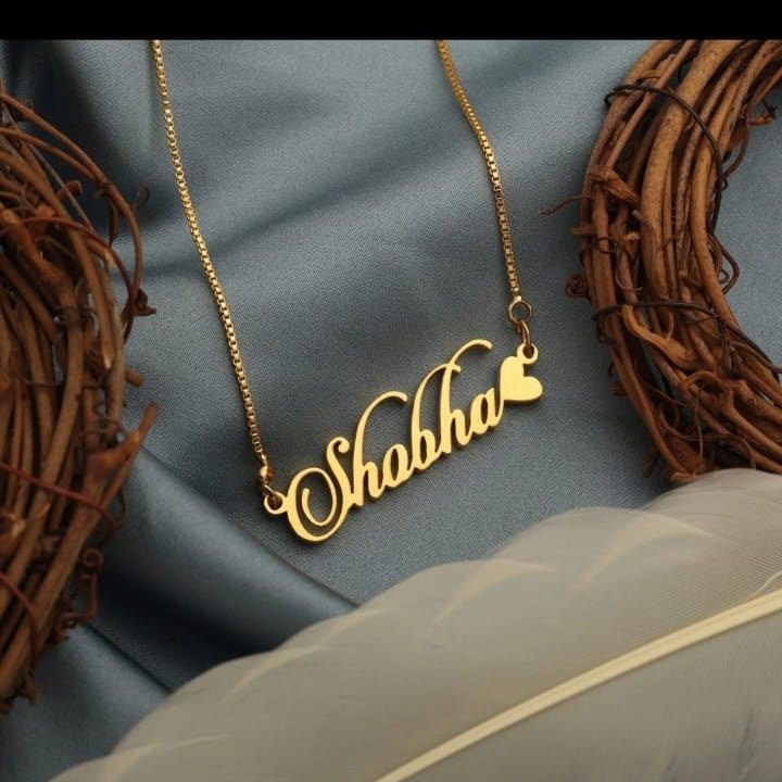 Heart Script Name Necklace – Classic Chain