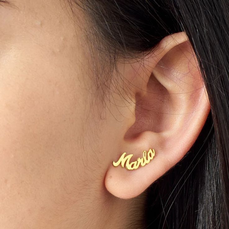 Custom Name Earings Stud