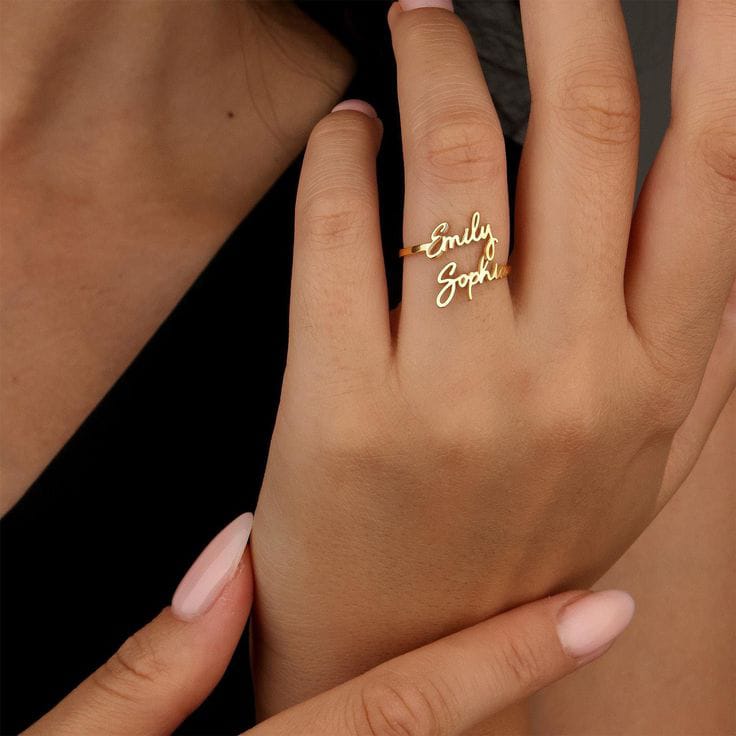 Double Name Ring