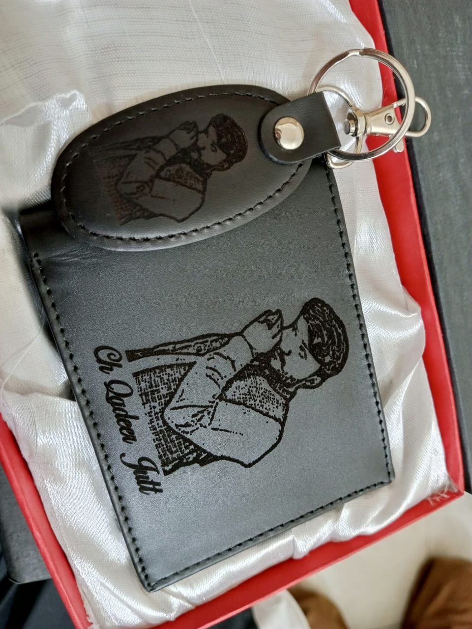 Customized Wallet & Keychain Set (Picture + Name)