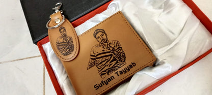 Customized Wallet & Keychain Set (Picture + Name)